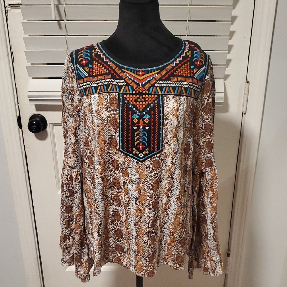 Savannah Jane Bohemian Multicolor Women's Top